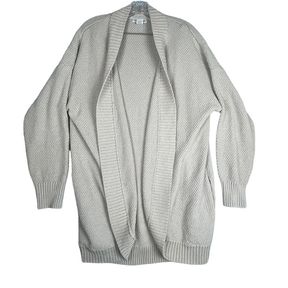 Rachel Zoe light beige‎ open cardigan, size XL. EUC. Cozy, comfy, lined pockets